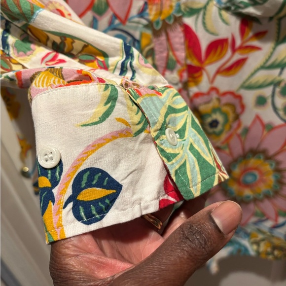 Zara Multicolor Floral Romper Playsuit Viscose Linen size S - Picture 8 of 13